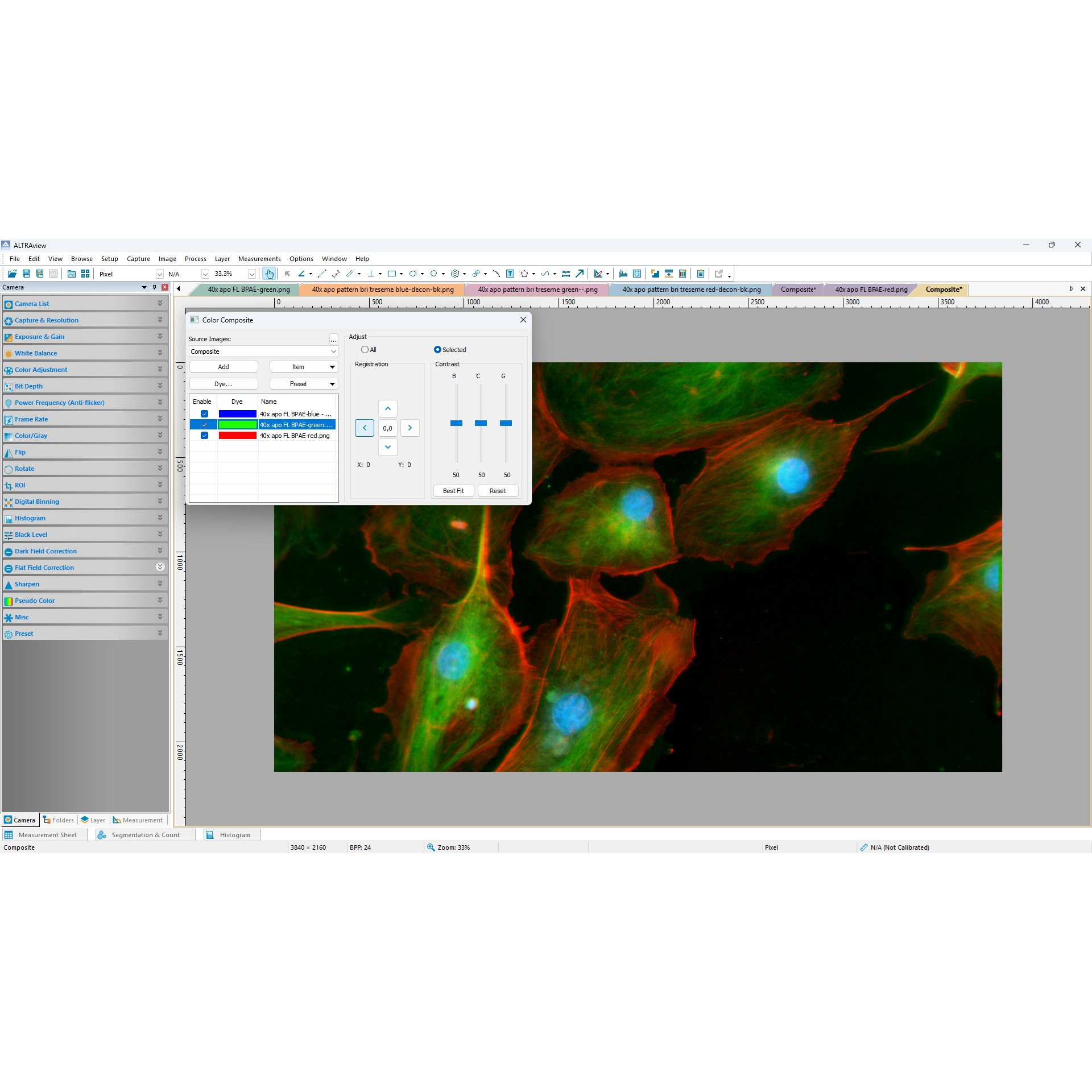 ALTRAview - fluorescence composite - square